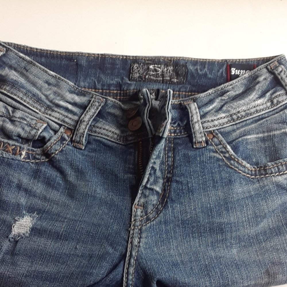 Silver suki mid super stretch ripped jeans
